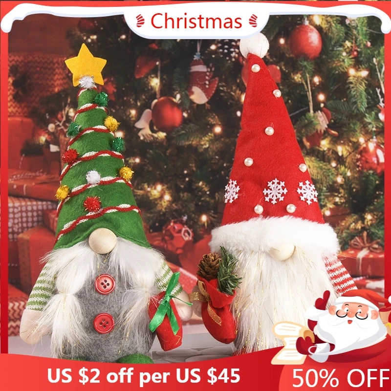 

2/1 шт. Гном Рождественская безлицевая кукла Счастливого Рождества украшение для дома 2024 Рождественское украшение Рождественские подарки на новый год