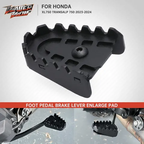Педаль ножного тормоза, увеличенная ступенчатая пластина для Honda XL750 Transalp 750 2023-2025, удлинитель рычага ножного тормоза, удлинитель, наконечники, подставка