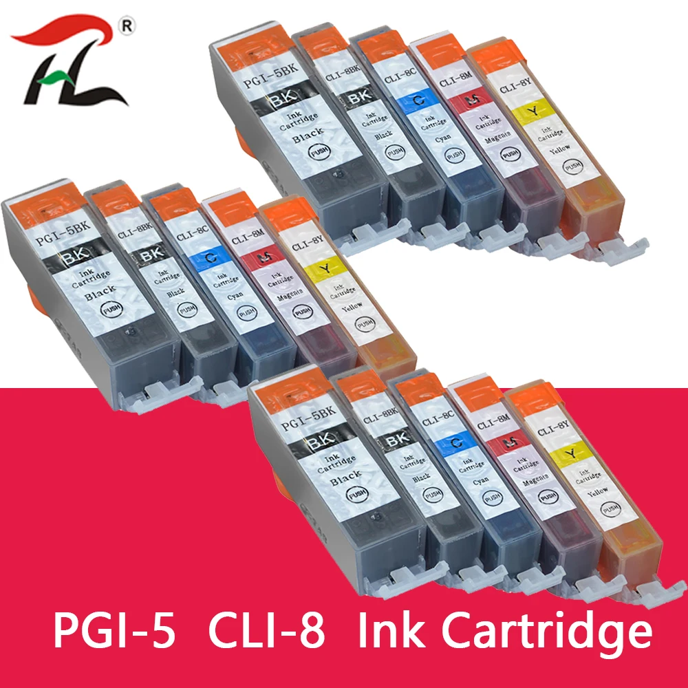 

Compatible Cartridge for Replacement for Canon PGI5 CLI8 PGI-5 CLI-8 PIXMA IP 4200 4300 4500 5200 5300 6600 6700D Printer