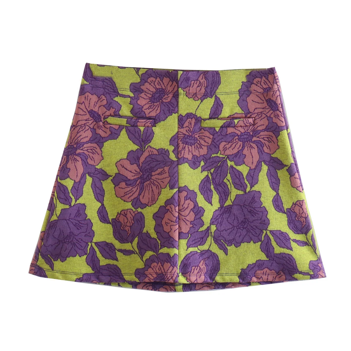 

2022 Spring Summer Women Fashion Printed Short Skirt Chic Lady Vintage Y2K High-waisted Mini Skirt Woman