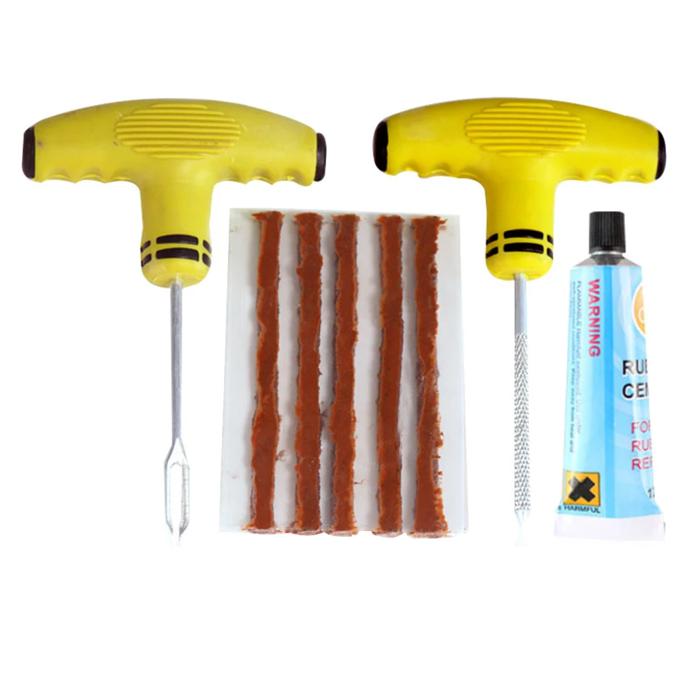 

2 Sets Car Tire Repair Kit Maintenance Accessory Manual Emergency Puncture Repairing Tools Set Auto Maintain Accessories