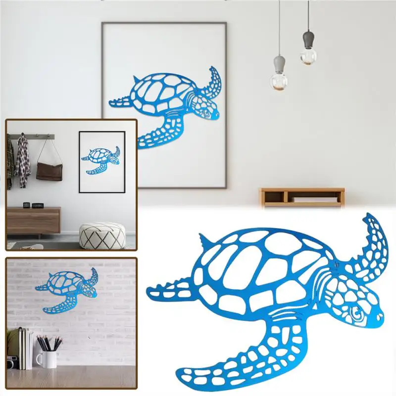 

Indoor Outdoor Living Room Sculpture Beach Theme Decor Wall Wrought Iron Turtle Ornaments Sea Turtle Ornament Wall Hanging Metal