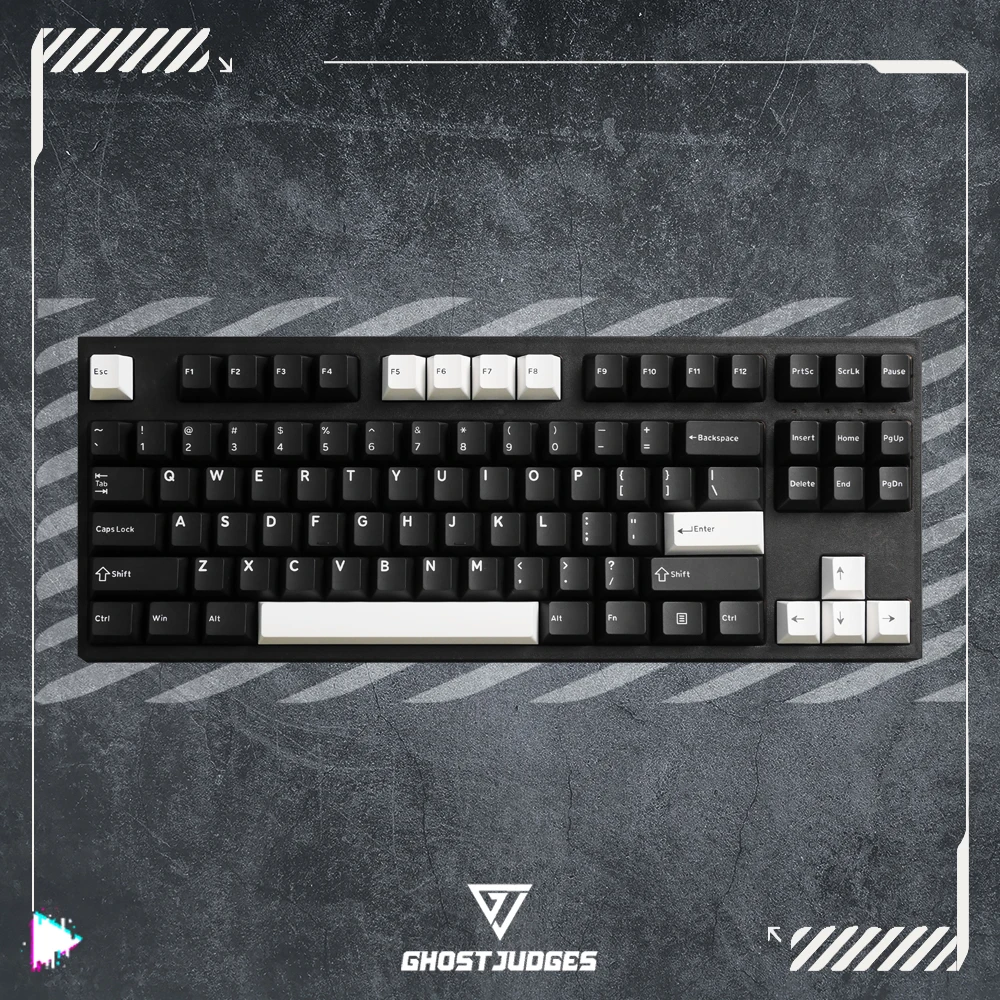Ghost Judges WOB Colorway Cherry PBT Doubleshot keycap for mx keyboard 60 65 87 104 gh60 xd64 xd68 bm60 bm65
