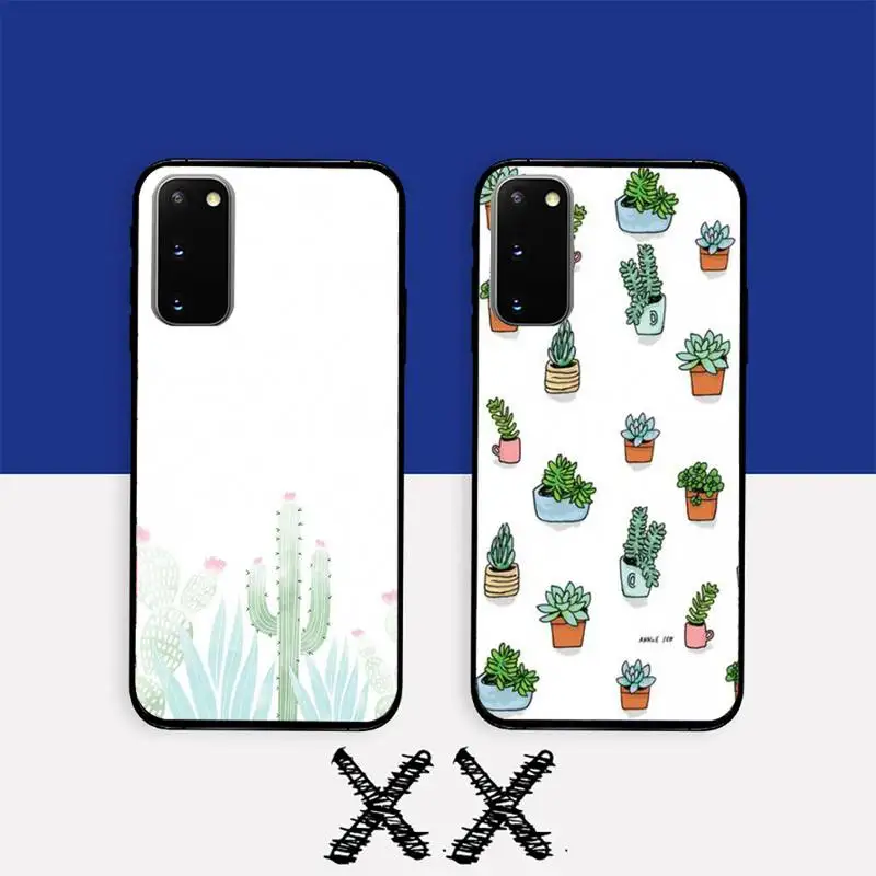 

Plants And Cartoon Succulents Phone Case For Samsung Note 8 9 10 20 Case For Note10Pro 10lite 20ultra M20 M31 Funda Case