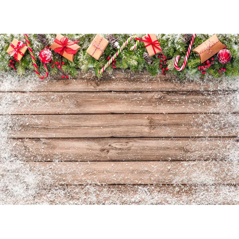 SHUOZHIKE Art Fabric Wooden Floor Christmas Theme Photography Background Photo Backdrops Studio Props 21811 XTMB-04