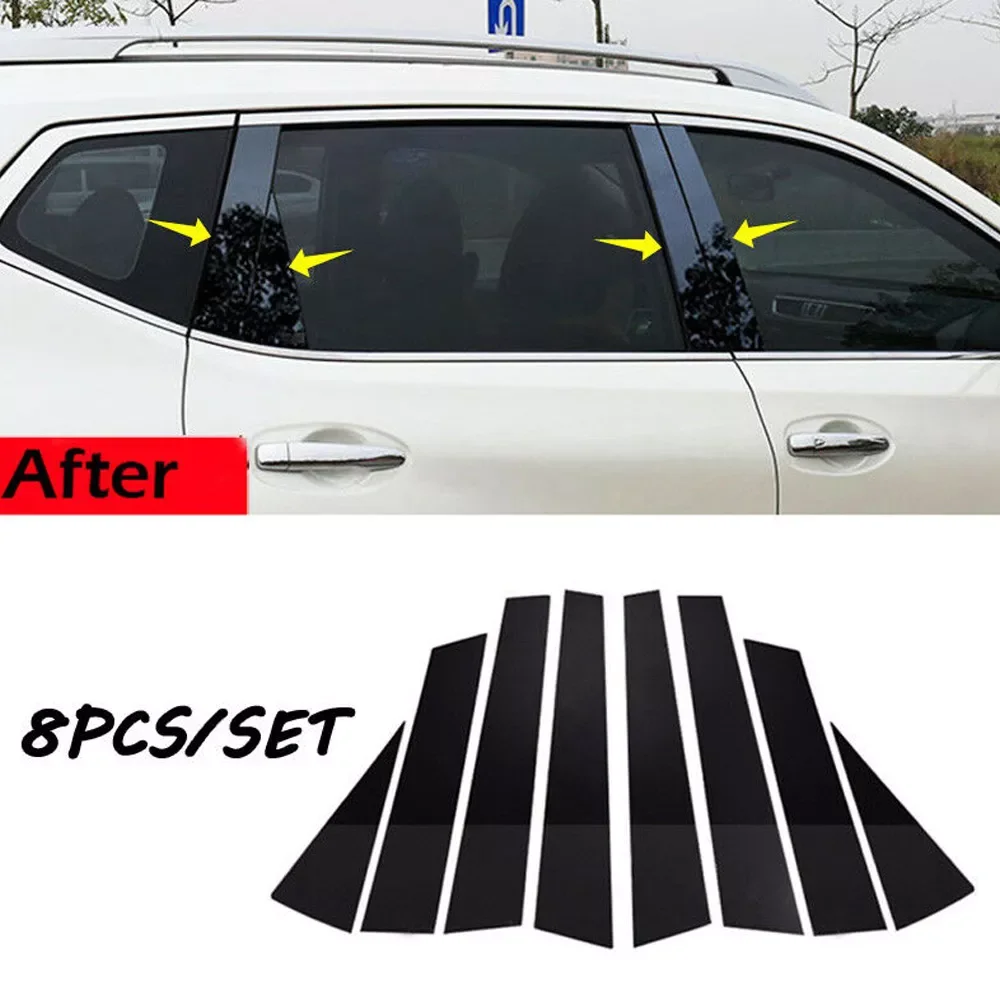 

6/8pcs/set for Nissan Car Door Trim Auto Door Protection Edge Guard Trim Styling Strip Car Window Pillar Cover Anti-Scratch