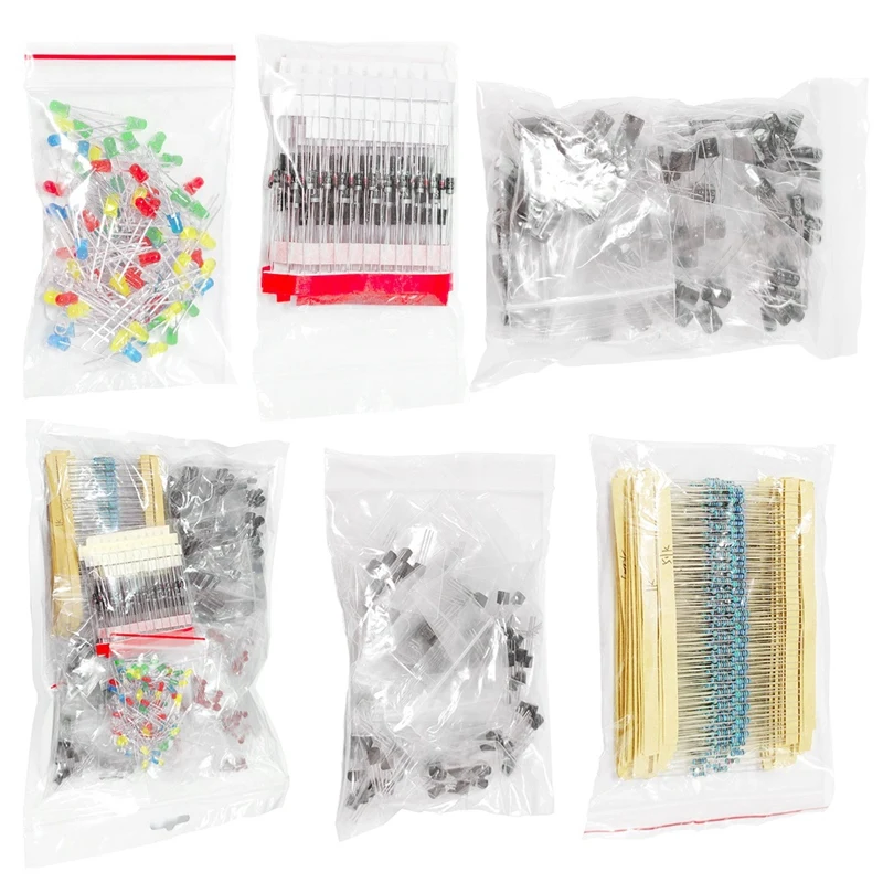 

1390Pcs Electronic Components Kit LED Diode Transistor Capacitor Resistance