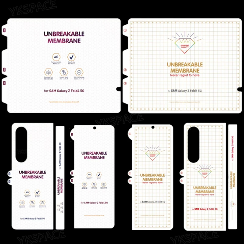 4 в 1 мягкая прозрачная Гидрогелевая пленка высокого разрешения для Samsung Galaxy Z Fold 3 2