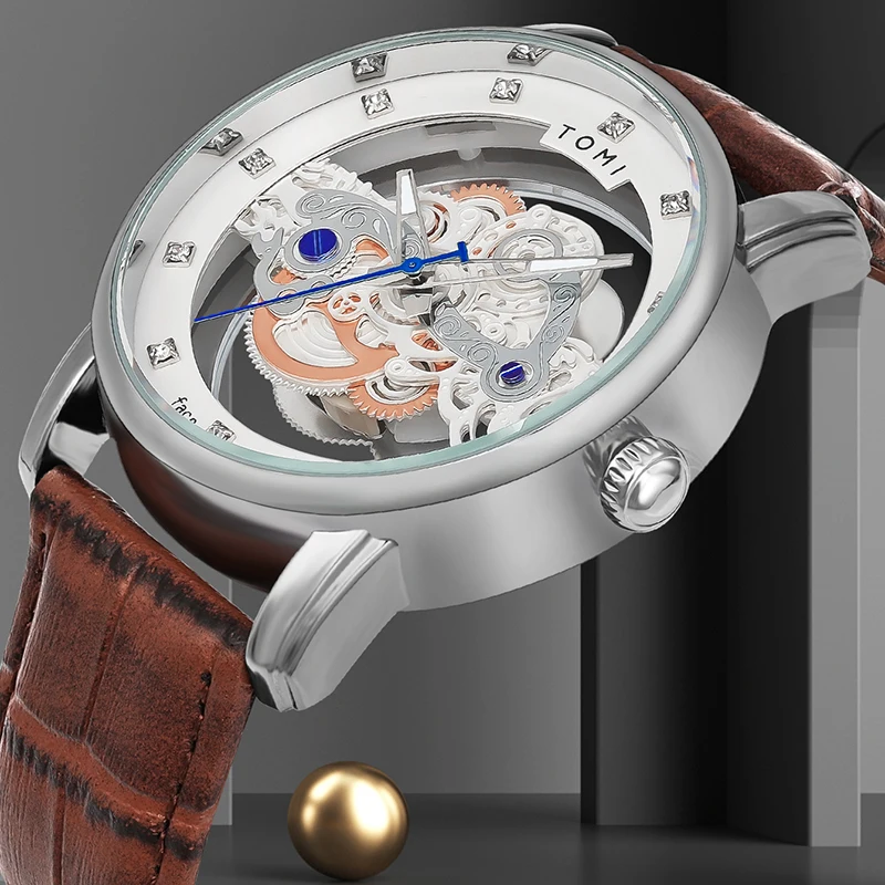 TOMI Новые популярные часы Роскошные повседневные мужские и женские Кварцевые с
