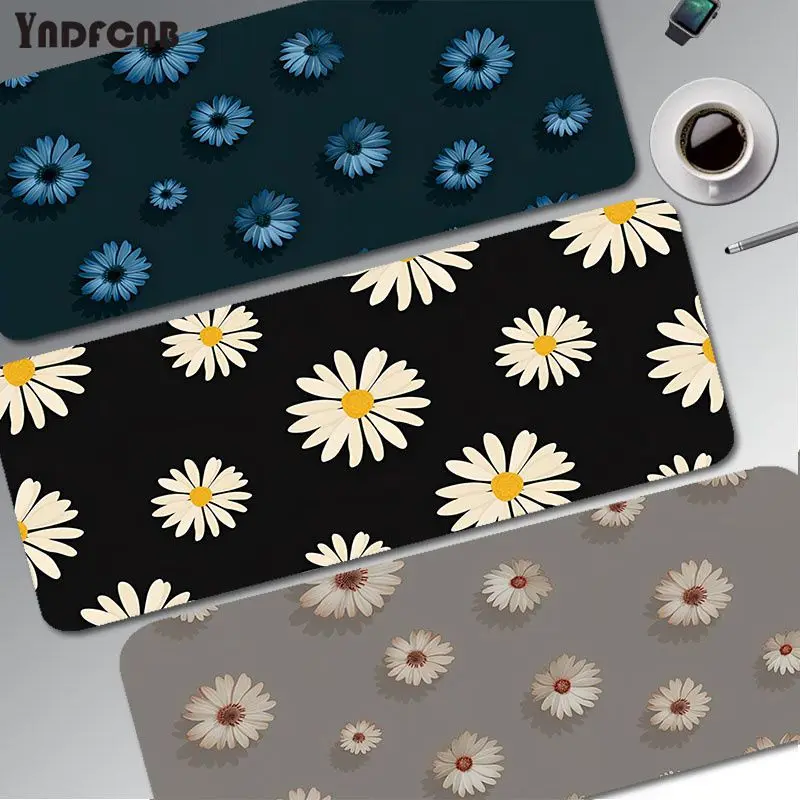 

Маленький свежий ромашки 80x30 см XL, Настольный коврик, студенческий коврик для мыши, игровой компьютерный коврик для клавиатуры, игровой ковр...