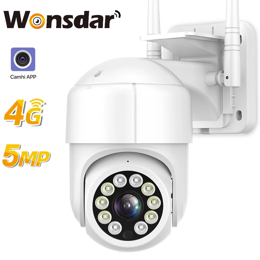 

IP-камера с SIM-картой, 4G, 5 МП, HD, PTZ