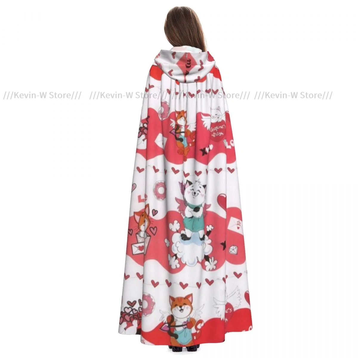 Фотофон с капюшоном японские счастливые кошки средневековый костюм ведьмы