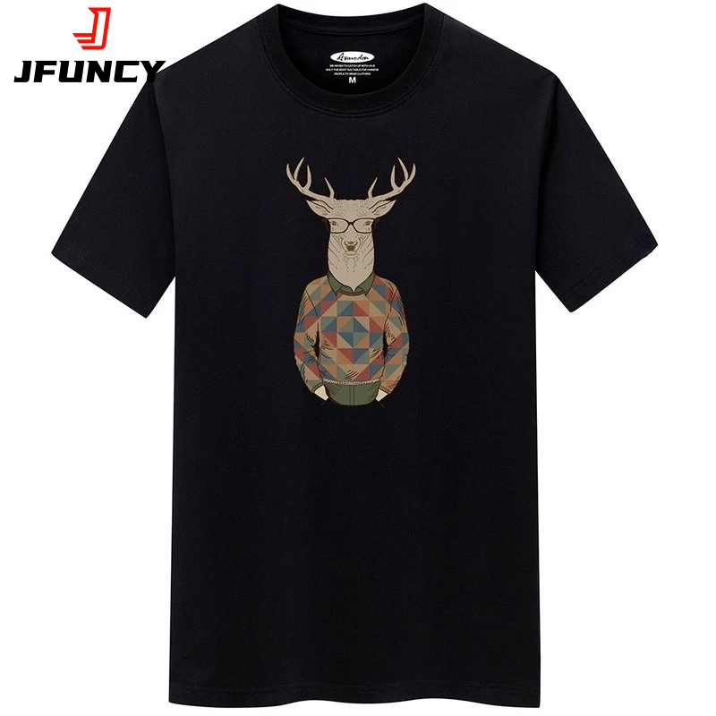 

JFUNCY Summer Men's Cotton Tee Shirts Men Casual T-shirt 2022 Fashion New Tshirt S-6XL Oversize Short Sleeve Man Loose Tops