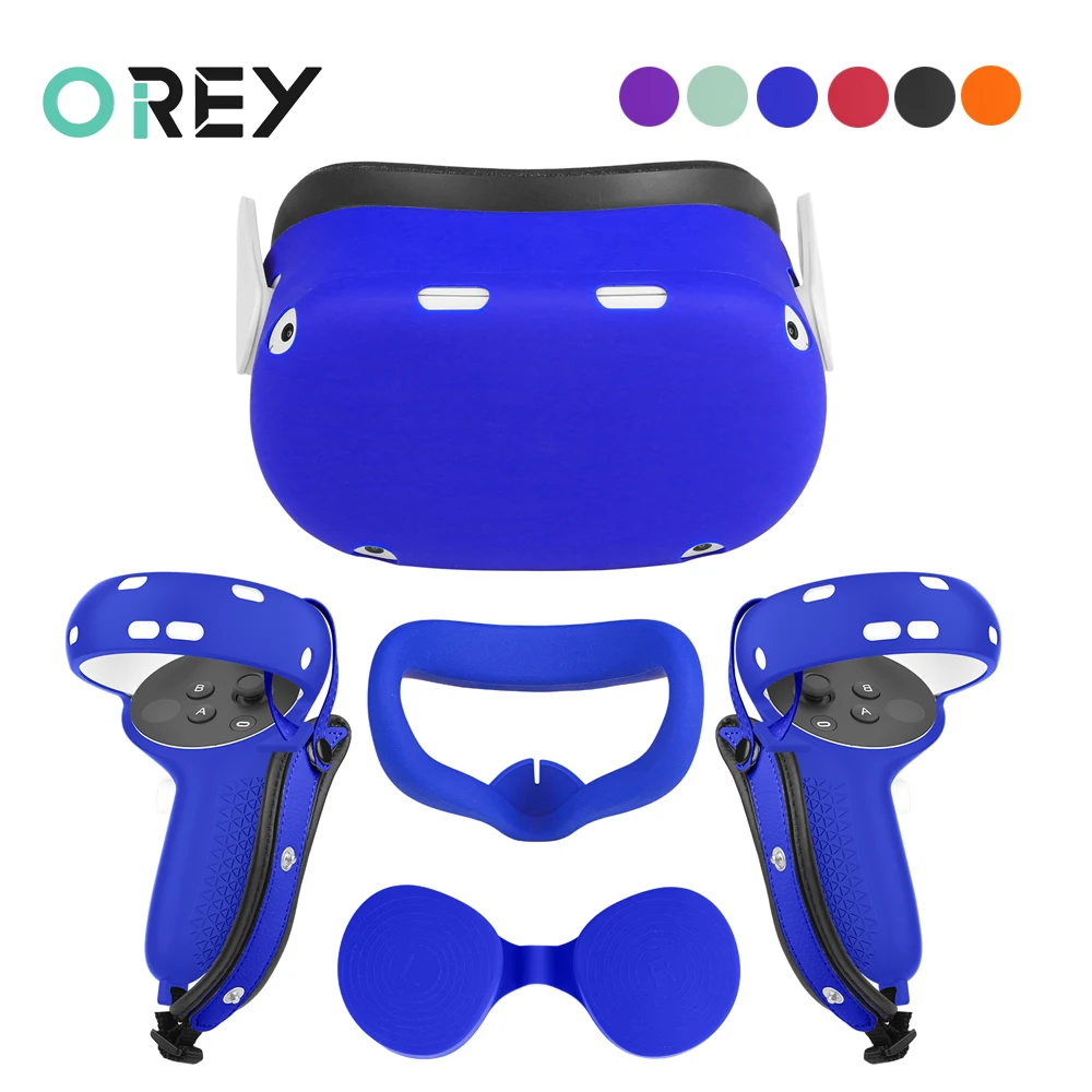 para Oculus Quest Controlador de Toque Lente da Haste Lidar com Aperto Conjunto para Oculus Case Escudo Tampa Capa Protetora Conjunto Acessórios 2 vr