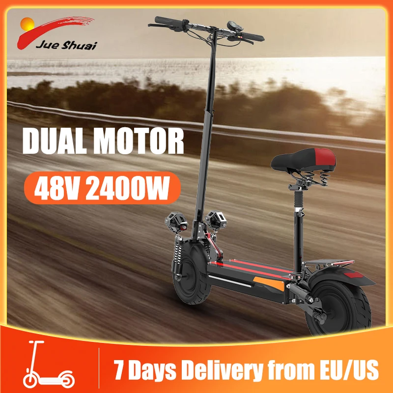 

Мощный электрический самокат, 48 В, 2400 Вт, 65 км/ч, максимальная скорость