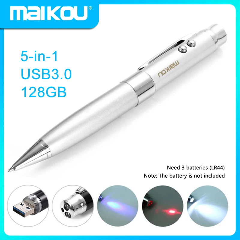 

Maikou 5-in-1 USB 3.0 Flash Drive Storage U Disk Pen Black 128GB