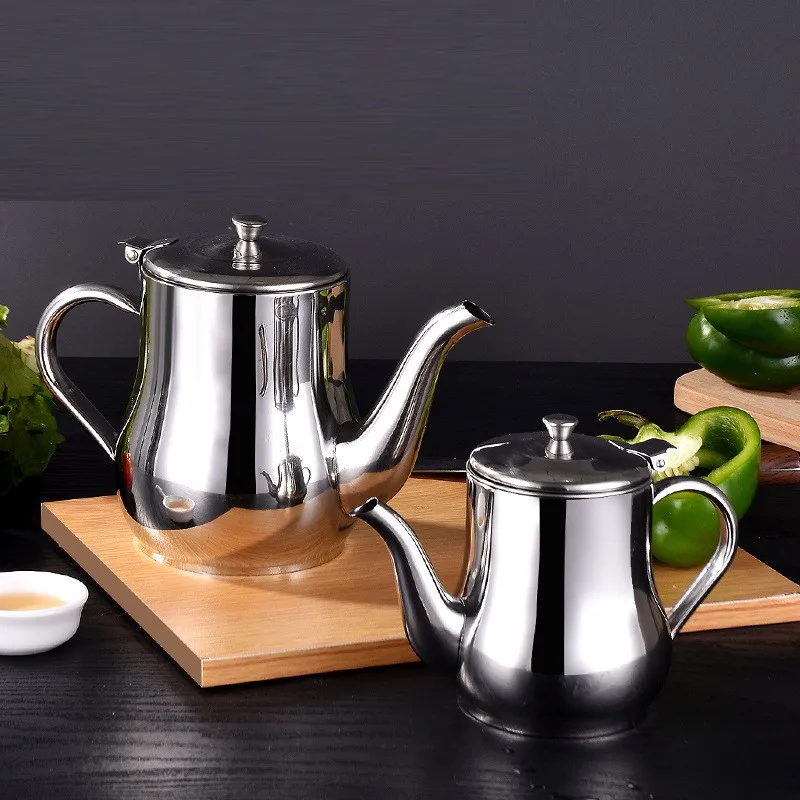 

Oil Bottle Dispenser Vinegar Olive Pot Sauce Container Can Storage Drizzler Kitchen Cooking Bottles Pourer Stainless Jar