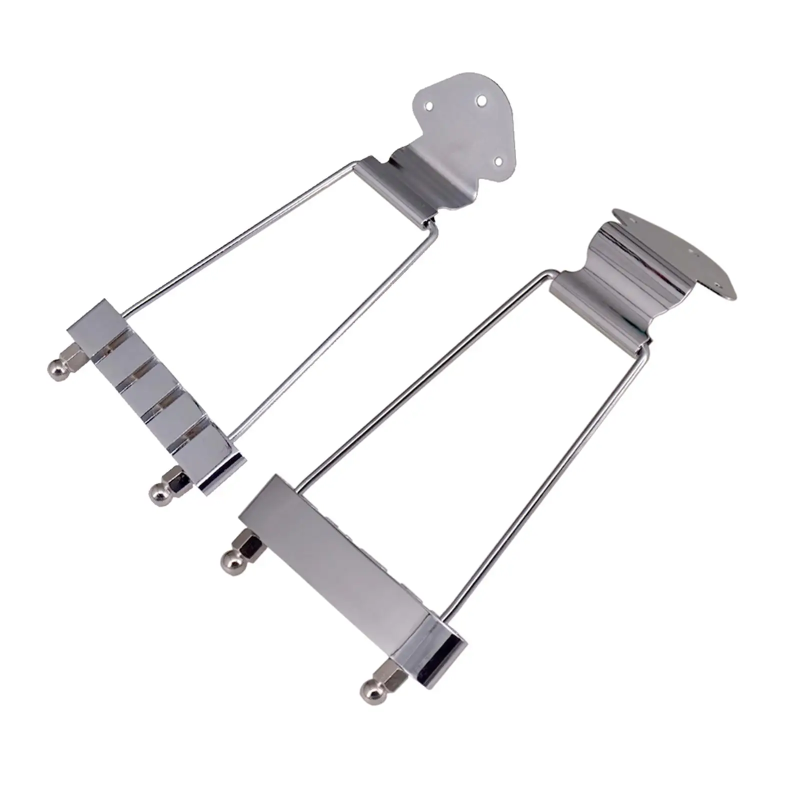 

Zinc Alloy Tailpiece Bridge with Screws for Jazz Guitar Accs Replacement Part