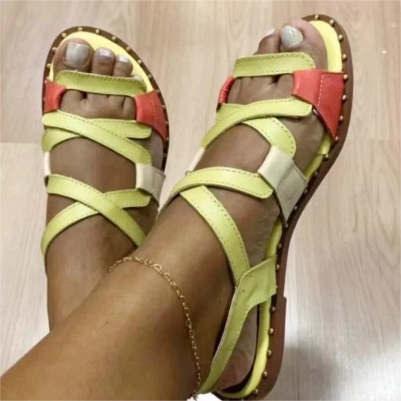 Women Sandals Rome Shoes 2023 Summer New Rome Flats Slippers Beach Sport Casual Ladies Shoes Soft Mujer Slides Bohemian Zapatos