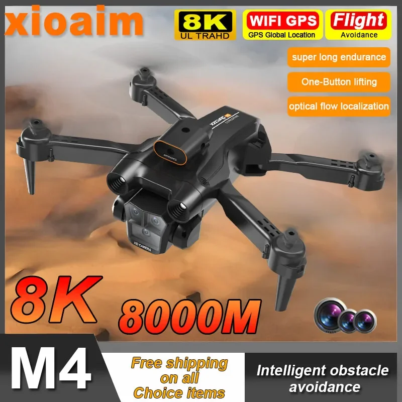 Для Xiaomi M4 RC Drone 5G 8K WIFI Профессиональный с тройной HD-камерой складной