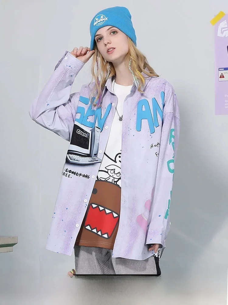 Genanx Lightning модная брендовая рубашка женская осенняя Новое поступление Y2g ветер