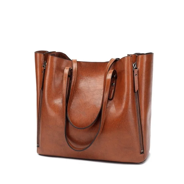 

2023 вместительные сумки на плечо для роскошных сумок, женские сумки, дизайнерская сумка из вощеной кожи на молнии, женская сумка