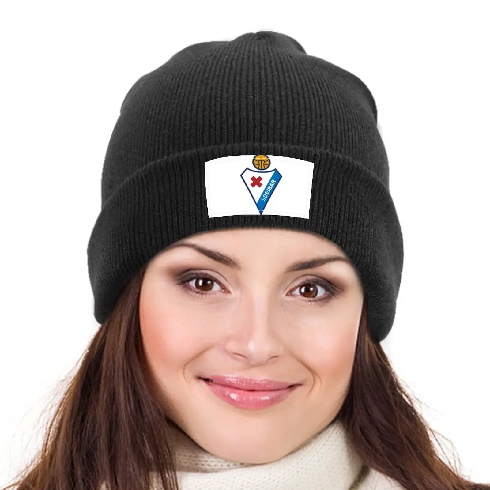 Фото The Eibar Logo Knitted Cap New In Hat black Beach Caps For Women Men's №4