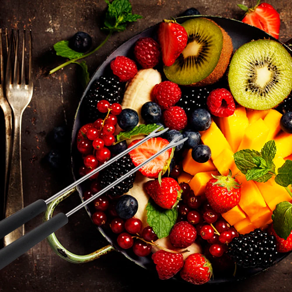 

Forks Fondue Fork Skewers Cheese Stainless Sticks Steel Appetizer Chocolate Tasting Fountain Cocktail Roasting Marshmallow