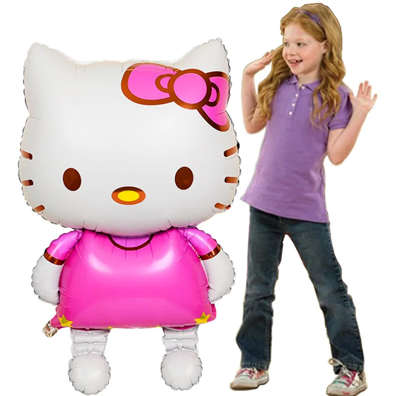 114 см шары из алюминиевой фольги Hello Kitty 3D трехмерные большие Детские и взрослые