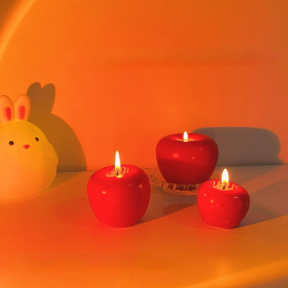 1 шт. Новая Рождественская свеча акция имитация красного яблока креативная