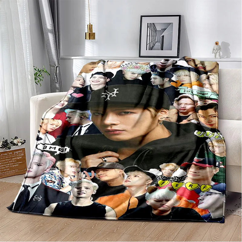 

Мягкое плюшевое одеяло 3D Jackson Wang, фланелевое одеяло для гостиной, спальни, кровати, дивана, пикника, детский подарок