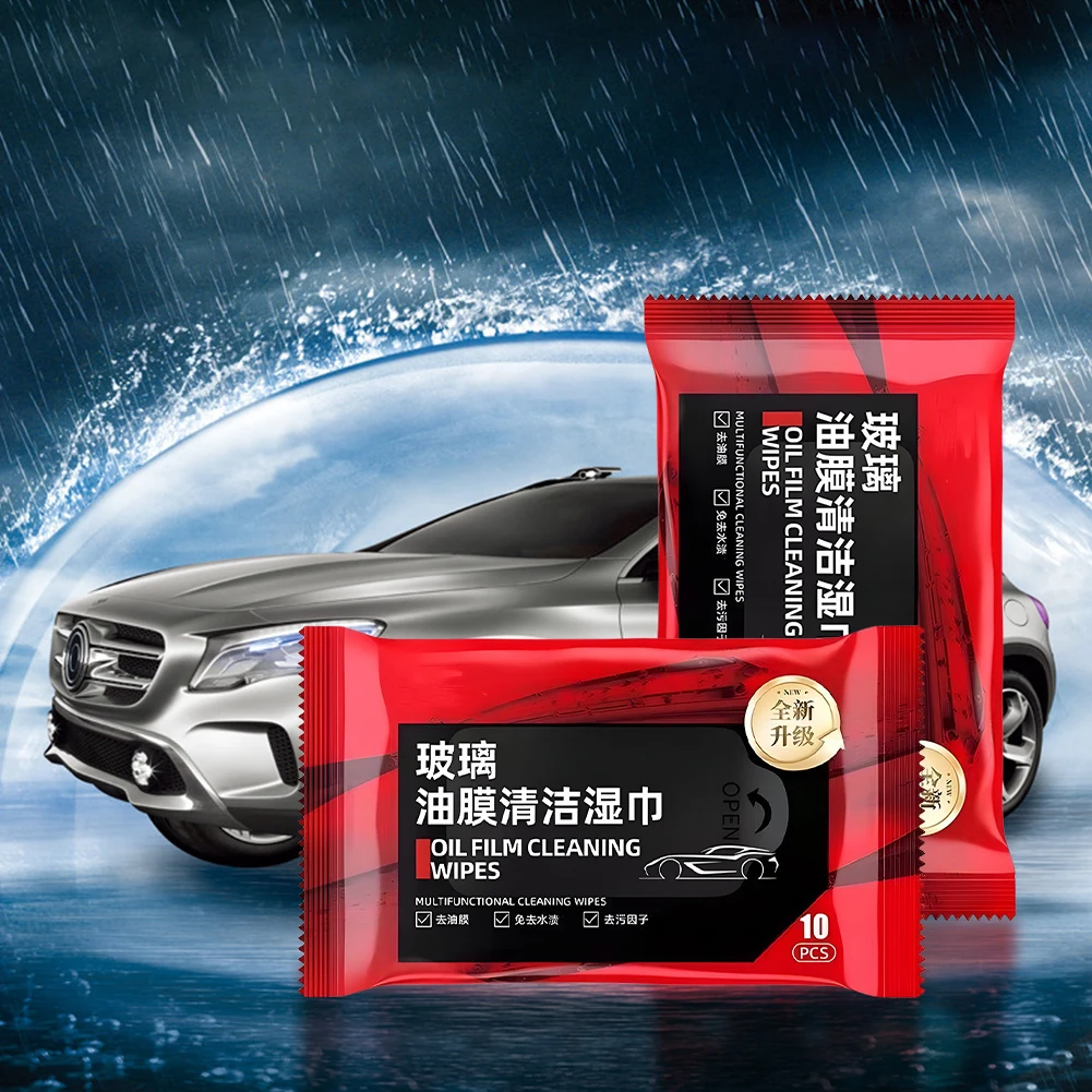10 шт. салфетки для удаления масляной пленки из автомобильного стекла очистки