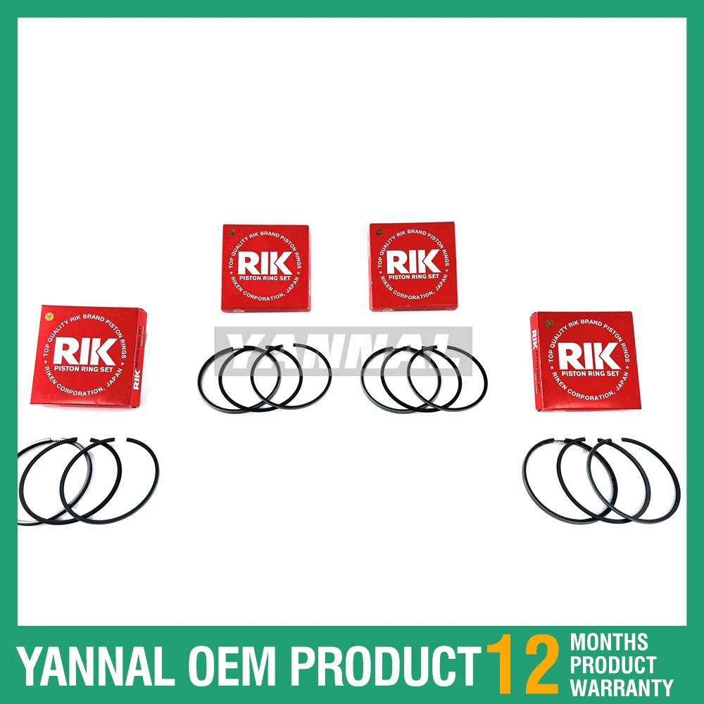 Для Yanmar 4JH2-TE 4JH2 4JH2-T Набор поршневых колец подходит для деталей двигателя морской