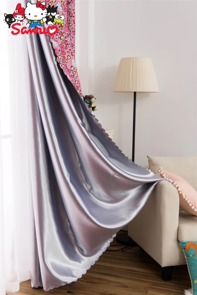 Sanrio Melody Kuromi Hello Kitty Cinnamoroll понравико Мультяшные длинные шторы для детской спальни