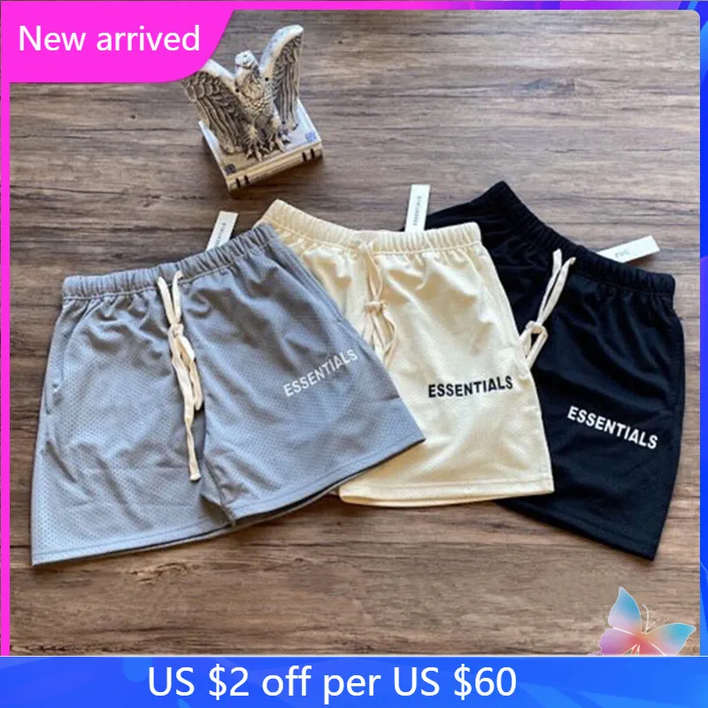 

Men Women ESSENTIALS Shorts High Street Mesh Casual Loose Shorts