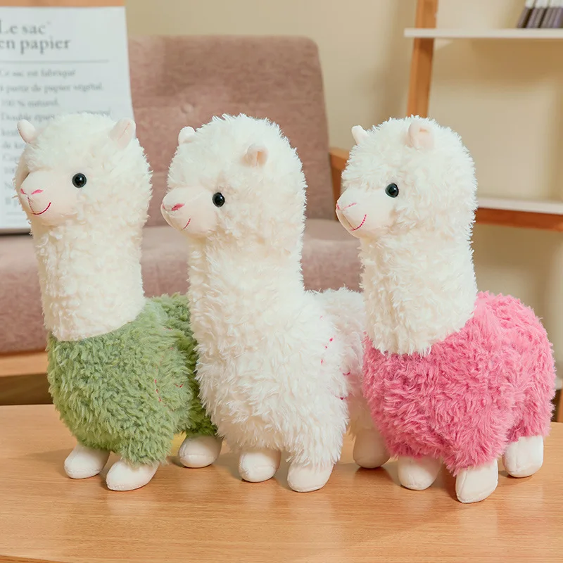 

28/38/46CM Cute New Alpaca Plush Toy Grass Mud Horse Doll Creative Net Celebrity Explosion Model Animal Dolls Toys for Kids Gift