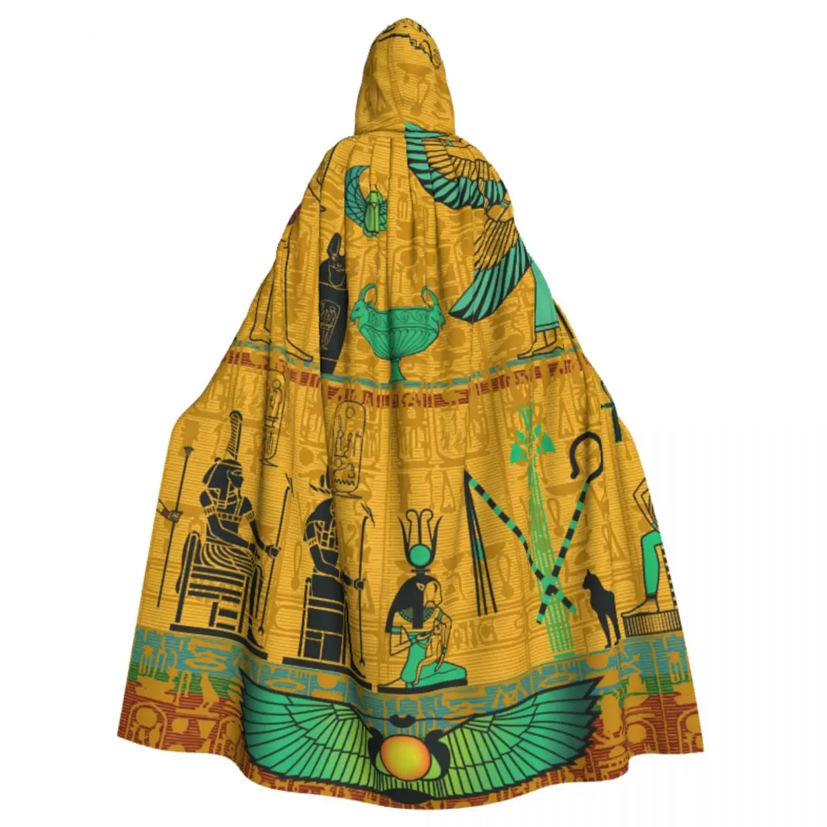 

Unisex Adult Egyptian Pharaoh Totem Cloak with Hood Long Witch Costume Cosplay