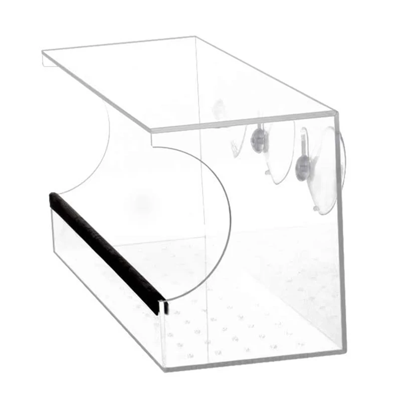 Window Bird Feeder Removable Seed Tray with Strong Suction Cups Drainage Holes for Up-Close Indoor Bird Watching