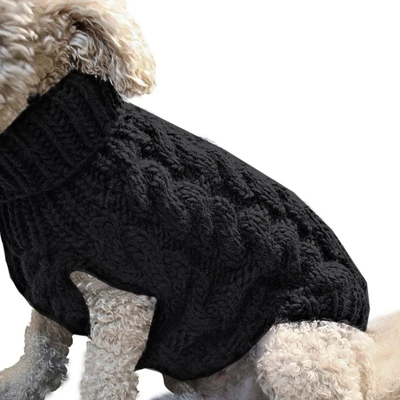 

autumn and winter turtleneck pet sweater knitted dog and cat clothes medium and small dog knitted thin pet clothes