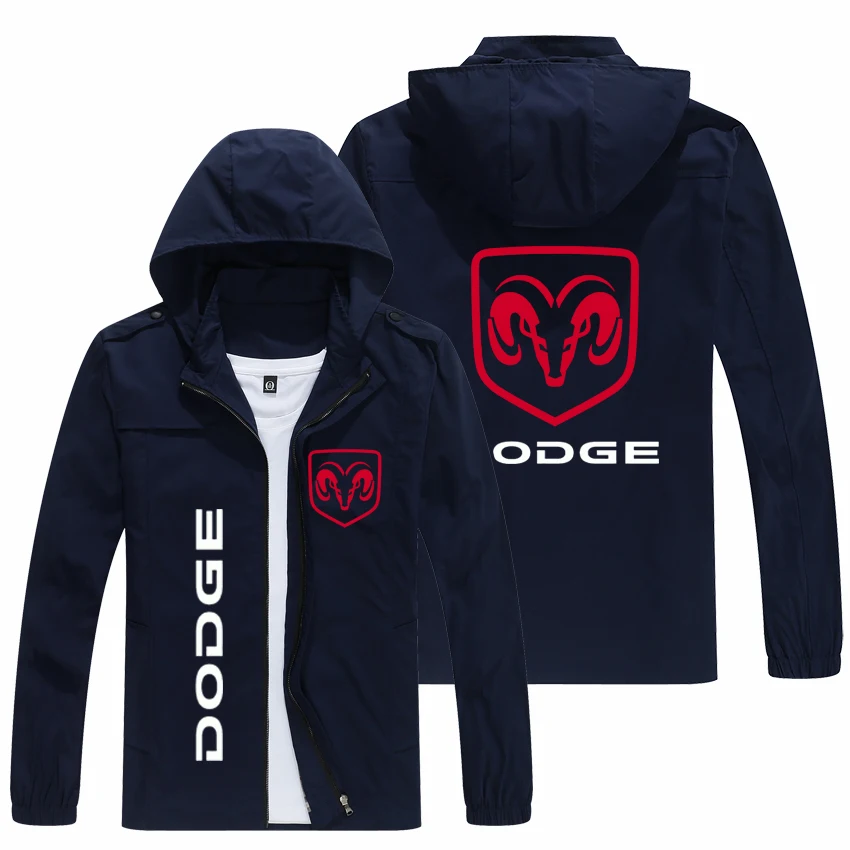 

2022 spring and autumn men's DODGE logo Hooded Jacket popular print casual fashion loose rider jacket men's street Basebal