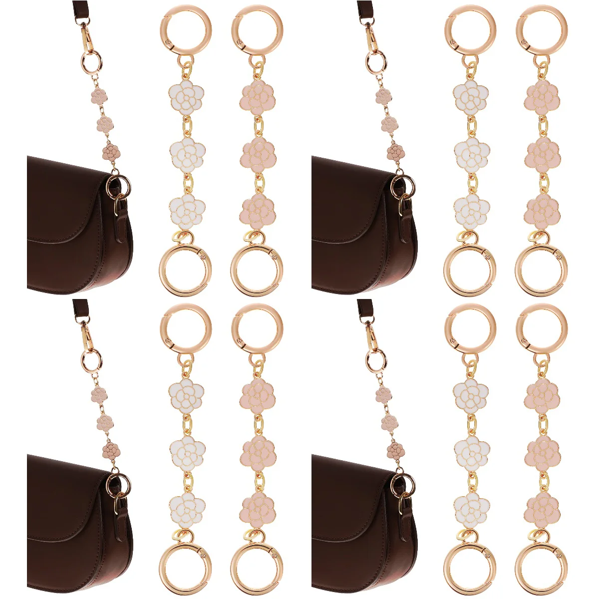 

Bag Replacement Shoulder Strap Flat Chain Removable Straps Purses Extender Crossbody Wallet