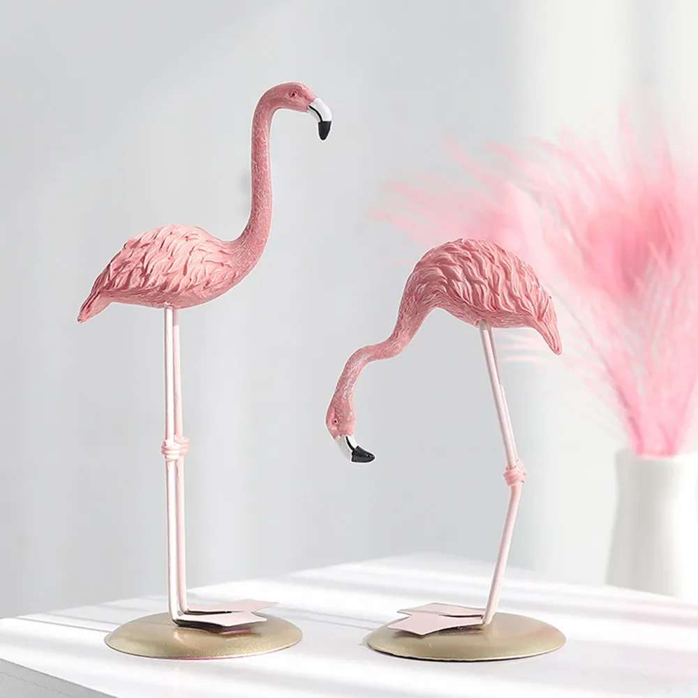 

Nordic Style Flamingo Figurine Fairy Garden Livingroom Office Wedding Party Ornament Decoration Crafts Home Decor