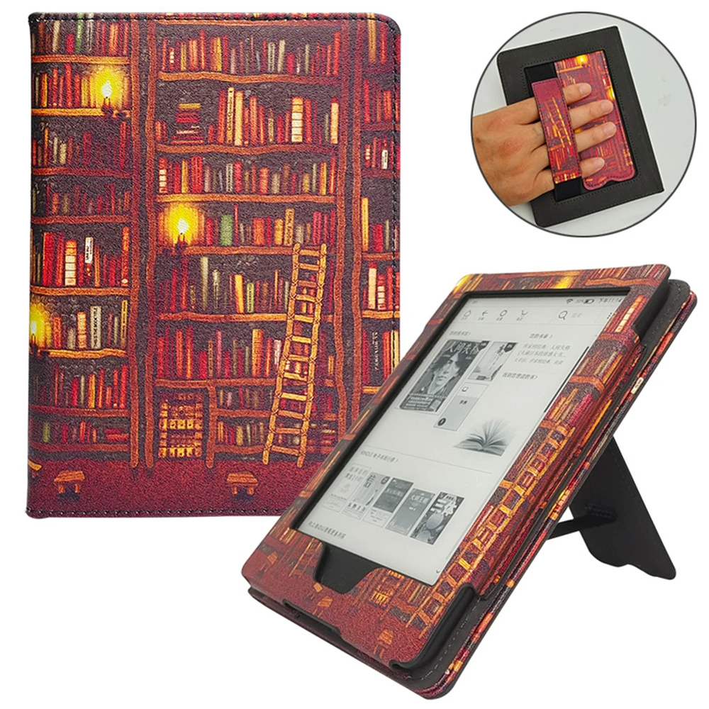 

Чехол-подставка для нового Kindle (выпуск 11 поколения 2022 года), модель № C2V2L3, Премиум чехол из искусственной кожи с отделением для карт и ремешком на руку