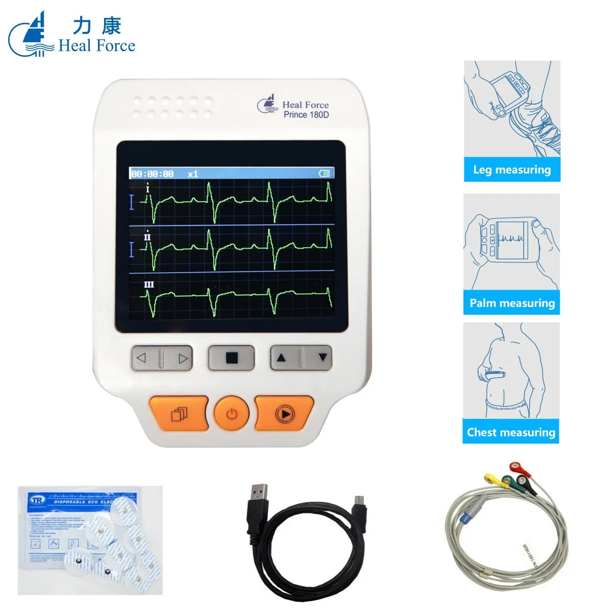 Портативное устройство для контроля ЭКГ и Heal Force Prince 180D домашнего использования