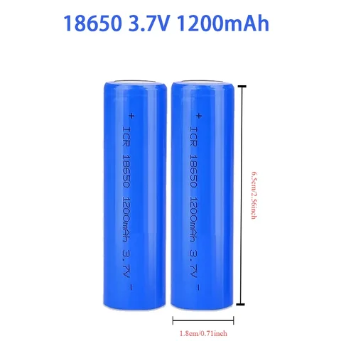 YTBNA 3.7V 18650 1200 мАч литий-ионная перезаряжаемая батарея