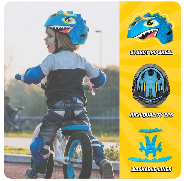 Детский Защитный Велосипедный Шлем С Мультяшным Внешним Дизайном Спортивный Для