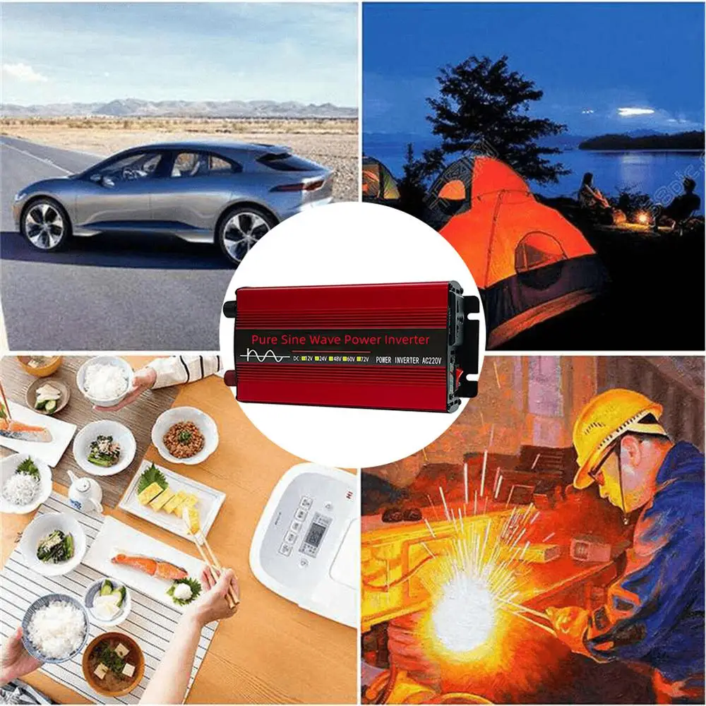 

3000W/5000W/8000W New Pure Sine Wave Inverters DC 12V To AC 220V Voltage Transformer Portable Power Converter Solar Inverters