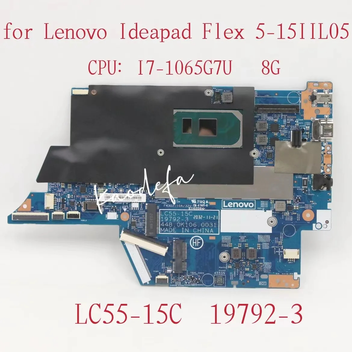 

Материнская плата 19792-3 для Lenovo Ideapad Flex 5-15IIL05, материнская плата для ноутбука CPU:I7-1065G7U 8G FRU:5B21B20763 5B20S44396 100%, тест ОК