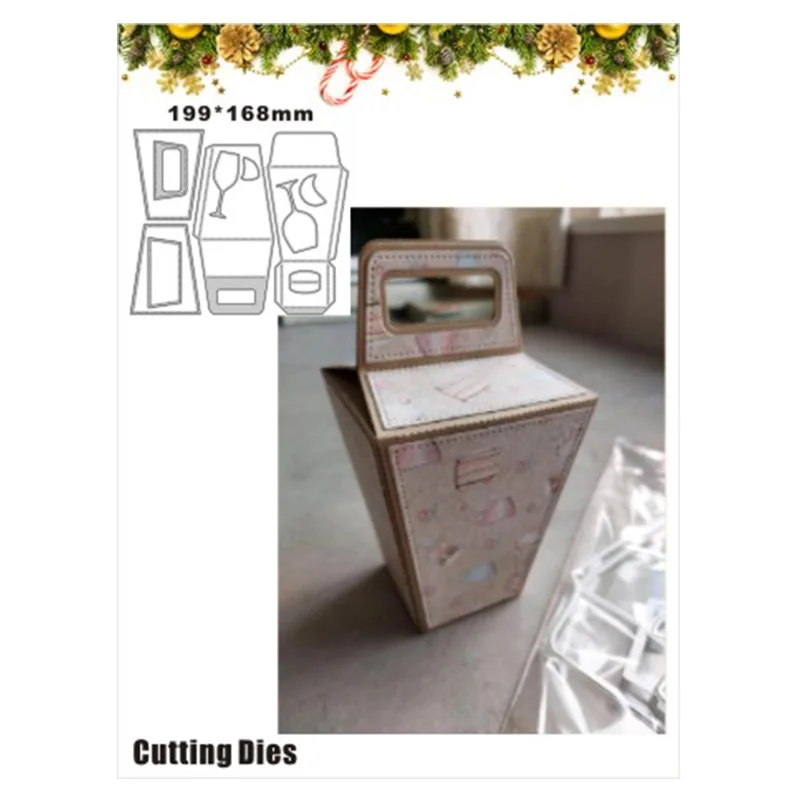 

Новинка 2022, красивая подарочная коробка, металлические Вырубные штампы для рукоделия, скрапбукинг, изготовление открыток, тиснение, ремесл...