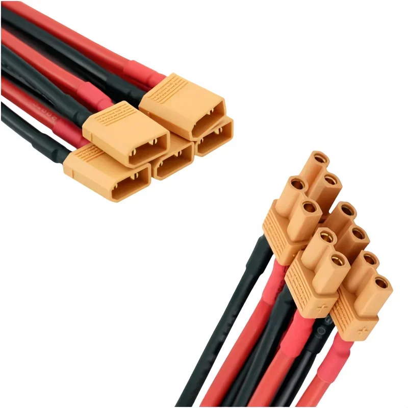 Фото XT30 Разъем с косичкой «папа» и «мама» с луженым проводом 100 мм 16AWG для зарядного устройства Lipo с фиксированным крылом RC FPV Drone №5